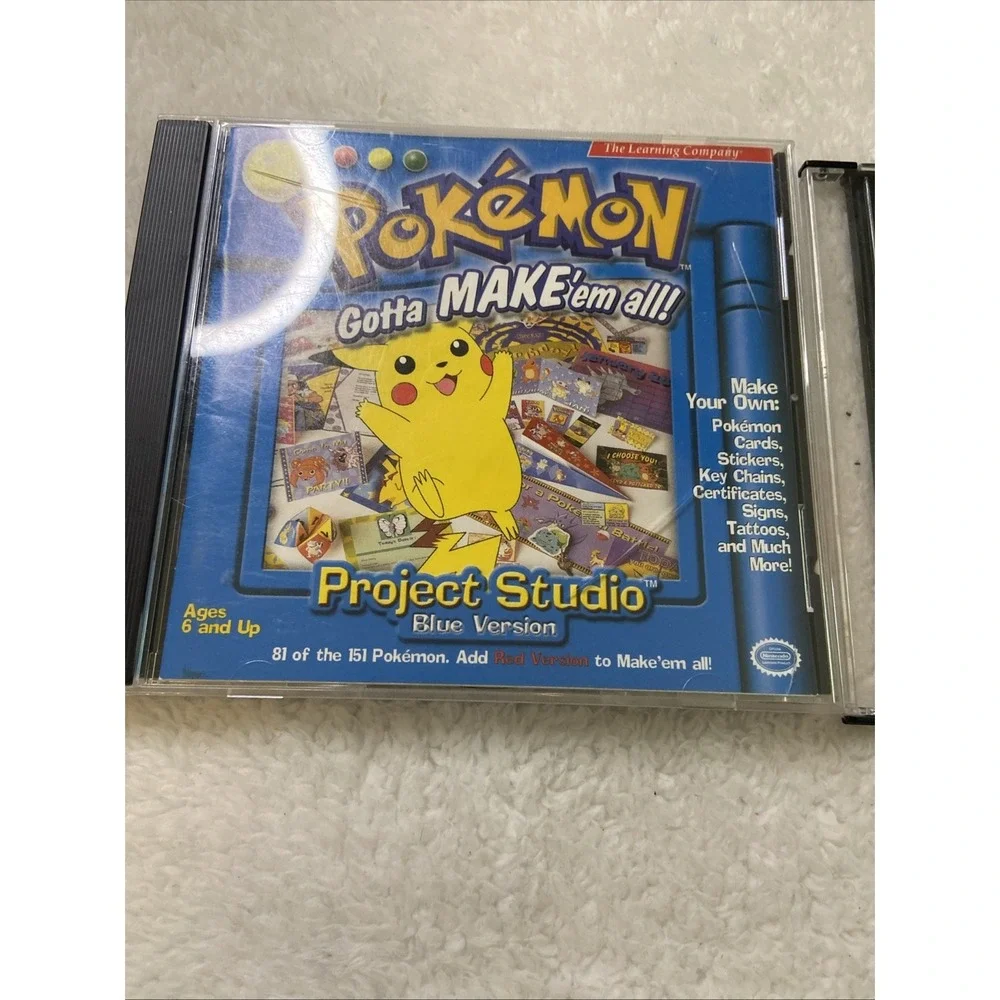 Pokemon Gotta‎ Make Em All Project Studio Computer PC CD-ROM 1999 Red And Blue